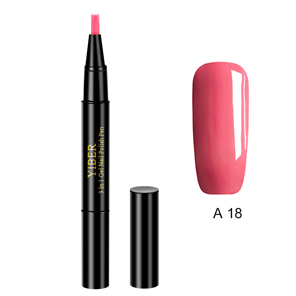 3 In 1 Gel Nail Varnish Pen Glitter One Step Nail Art Gel Polish Hybrid 3 In 1 Gel Nail Varnish Pen Glitter One Step Nail Art Gel Polish Hybrid